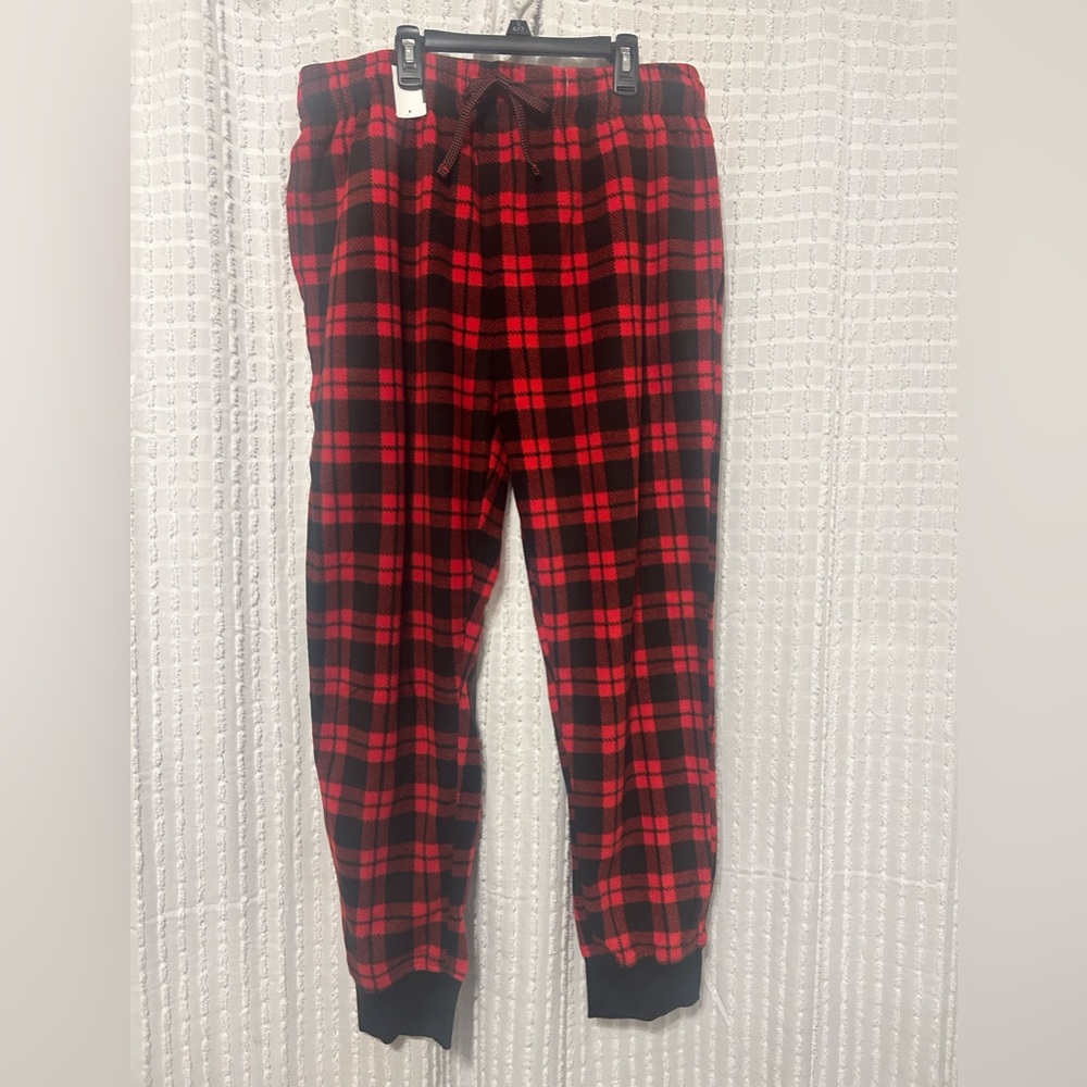 Falls Creek Women’s Large Red and Black Plaid Sleepwear‎ Pants NWT